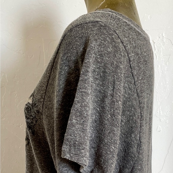 Cozy Slouchy LOVE to LOVE Appliqué LACE Heart Motif TOP Size Medium - Picture 4 of 14